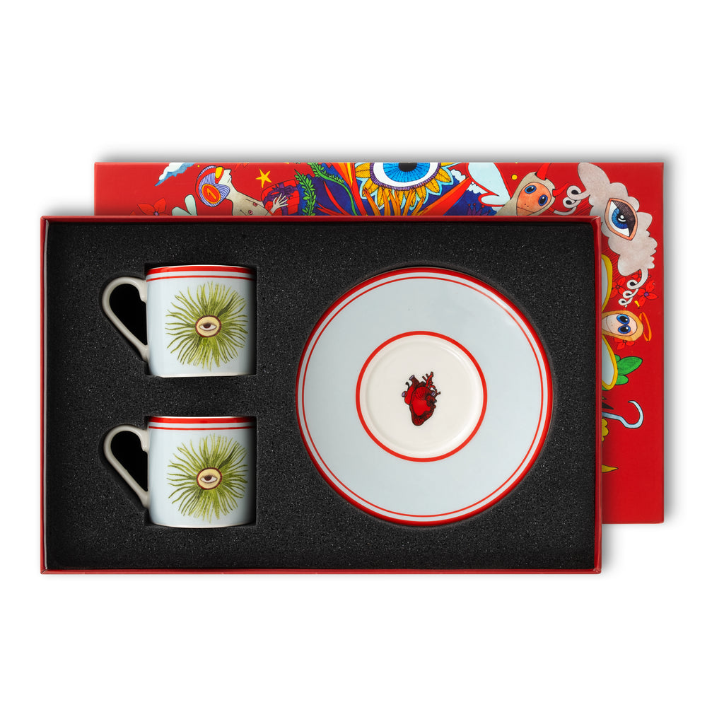 ı belıeve ın good collectıon eye espresso cup set of 2 / gift box