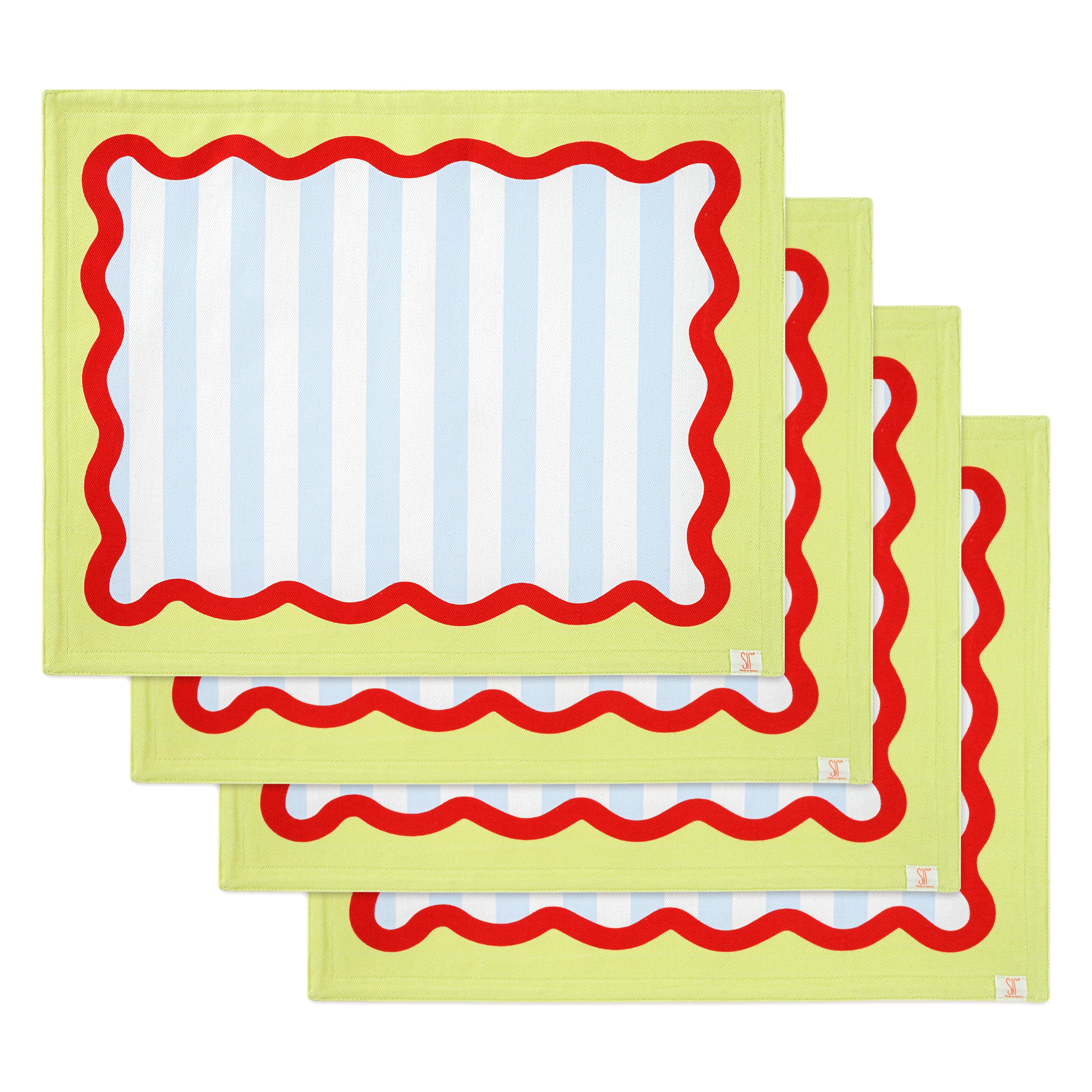 RAINBOW PLACEMAT SET OF 4, DOUBLE-SIDED
