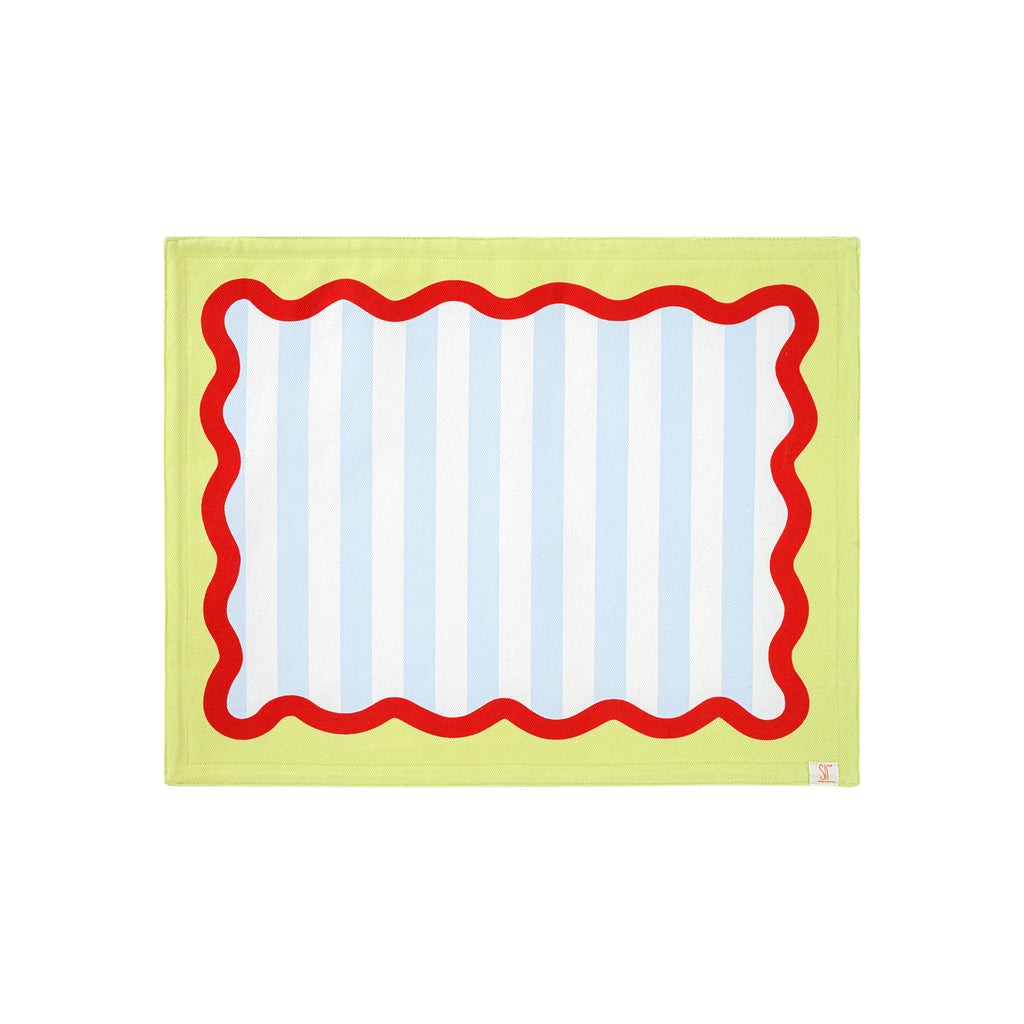 RAINBOW PLACEMAT SET OF 4, DOUBLE-SIDED