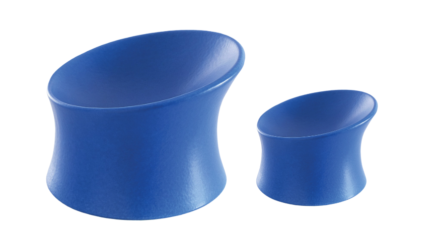 Raınbow collectıon decoratıve servıng set of 2 - cobalt