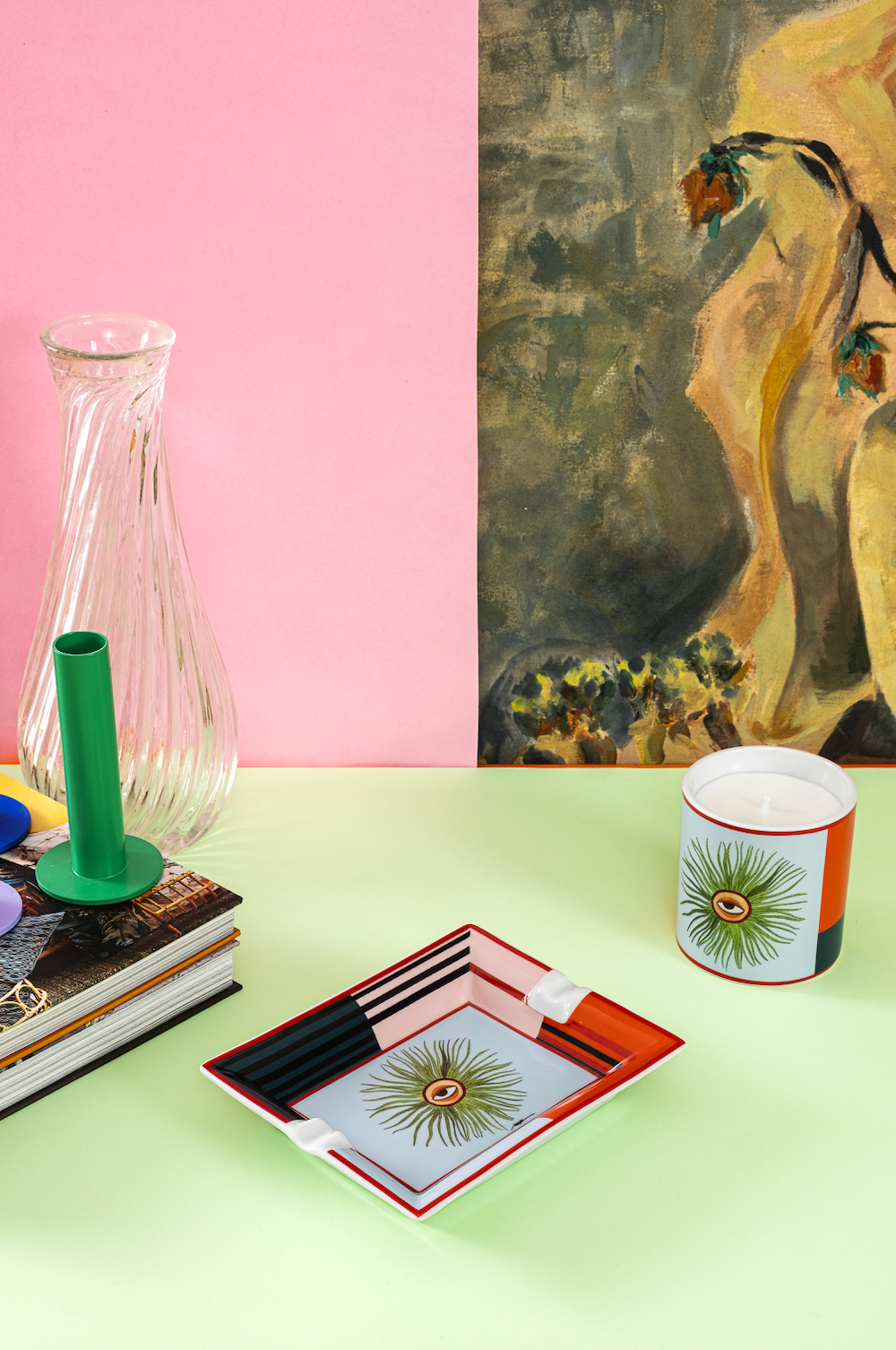 I believe in good collectıon eye Ashtray and Candle Gift Box