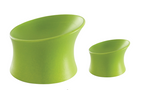 raınbow collectıon decoratıve servıng set of 2  -lime