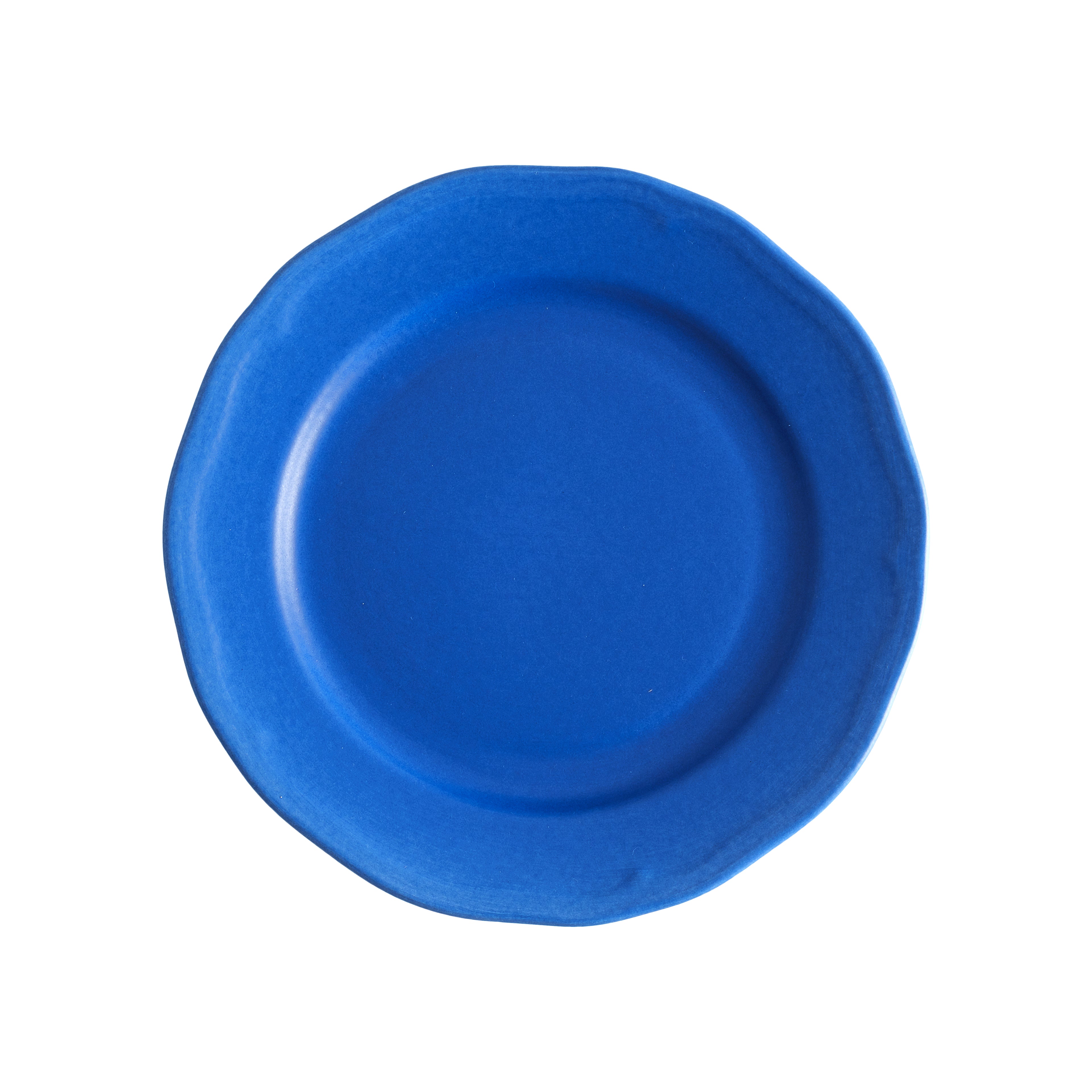 Rainbow Collectıon Grandma Dessert Plate - cobalt