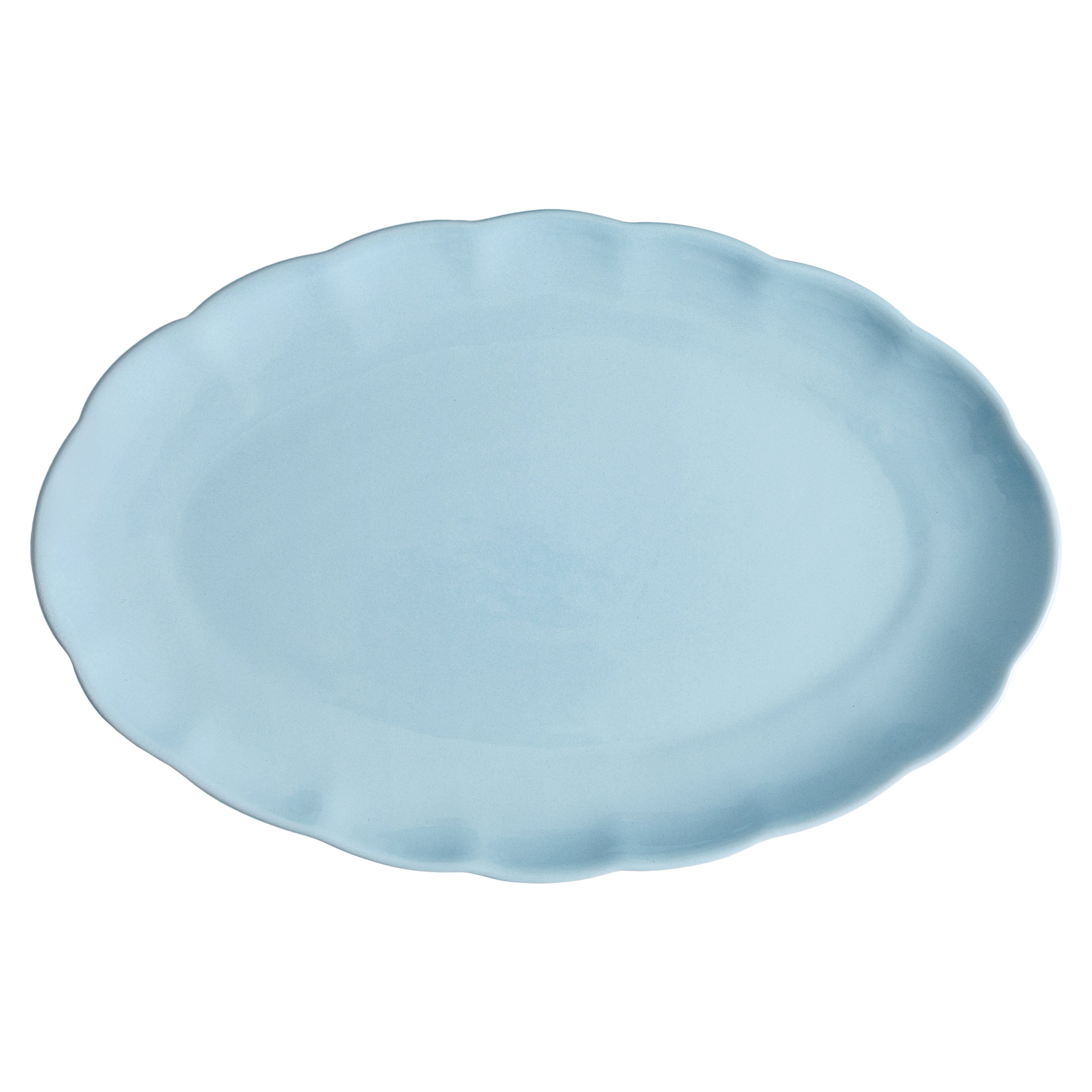 RAINBOW COLLECTION CLOUD SERVING PLATTER - BLUE L