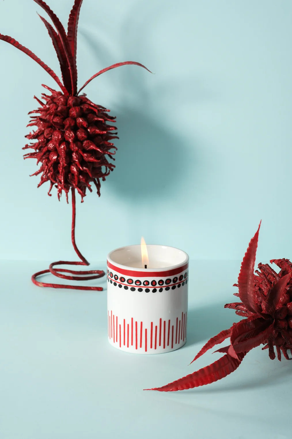 Holiday Collection Porcelain Candle Ashtray Set / Gift Box Included