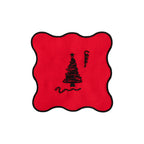 Holiday Collection Coaster Set of 4, Red
