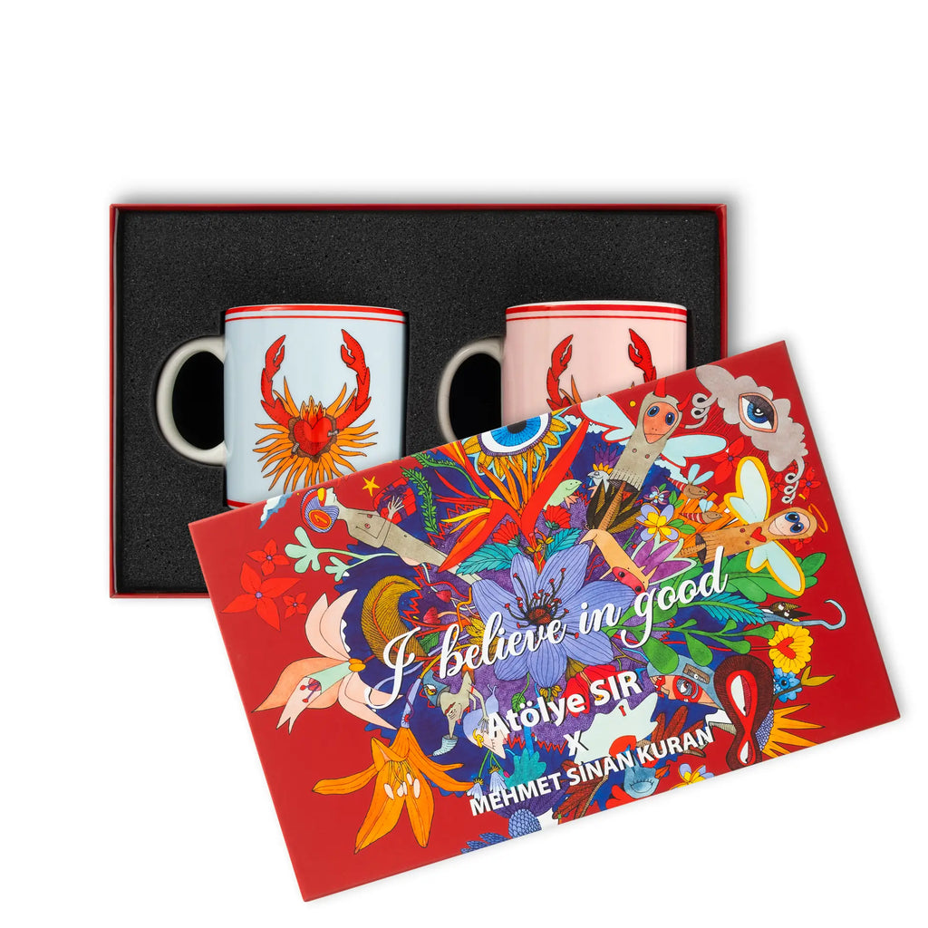 I believe in good Collection Crab Mug set of 2 / gıft box