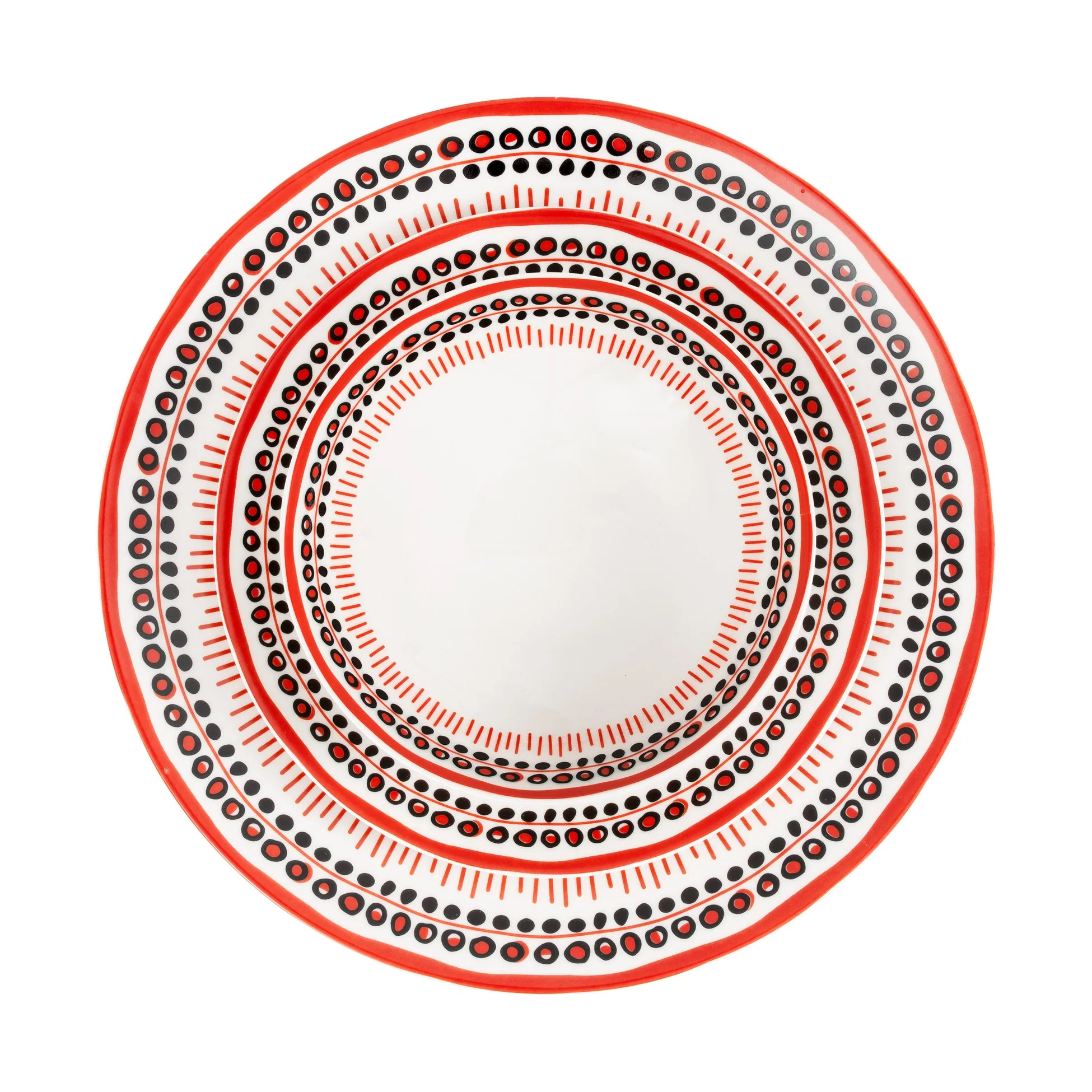 Holiday Collection  Dinner Set, 12pcs Red