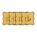 Holiday Collection Coaster Set of 4, Yellow