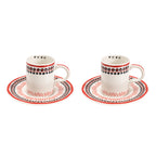 Holiday Collection Porcelain Coffee Cup Set of 2 / Gift Box