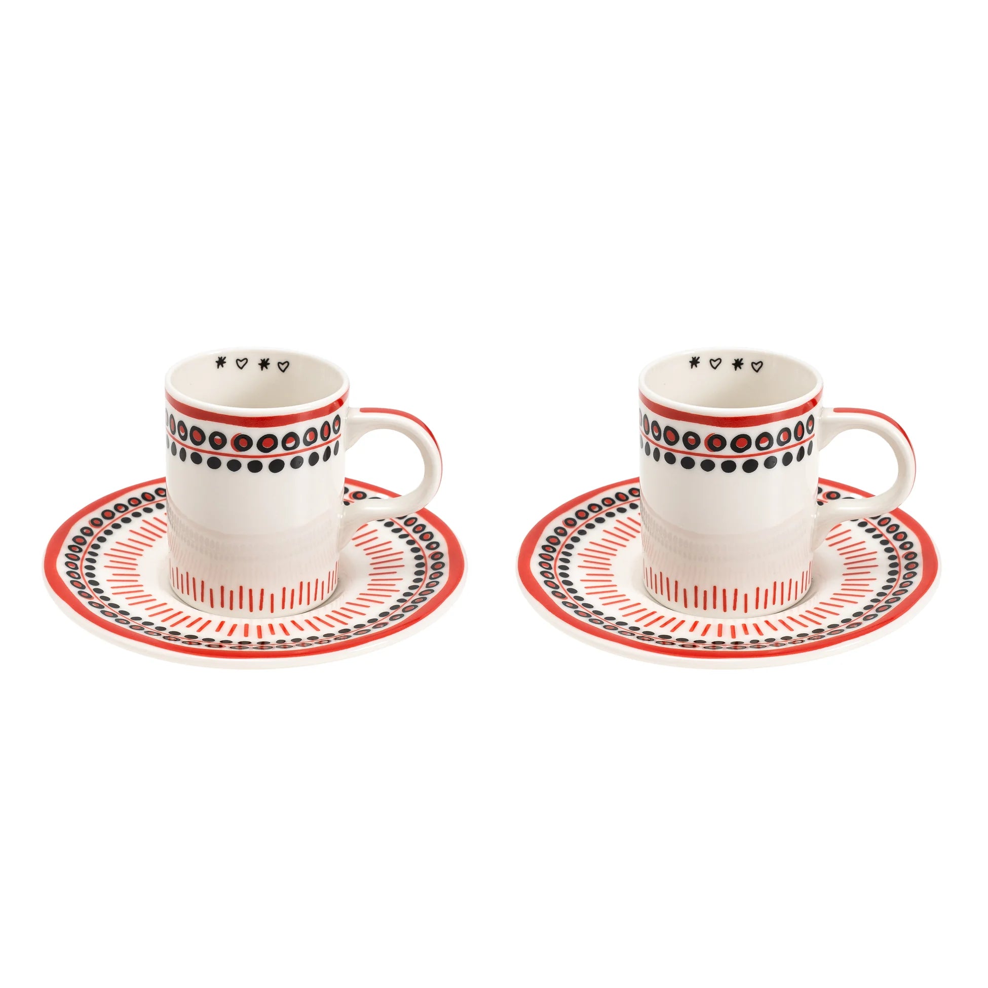 Holiday Collection Porcelain Coffee Cup Set of 2 / Gift Box