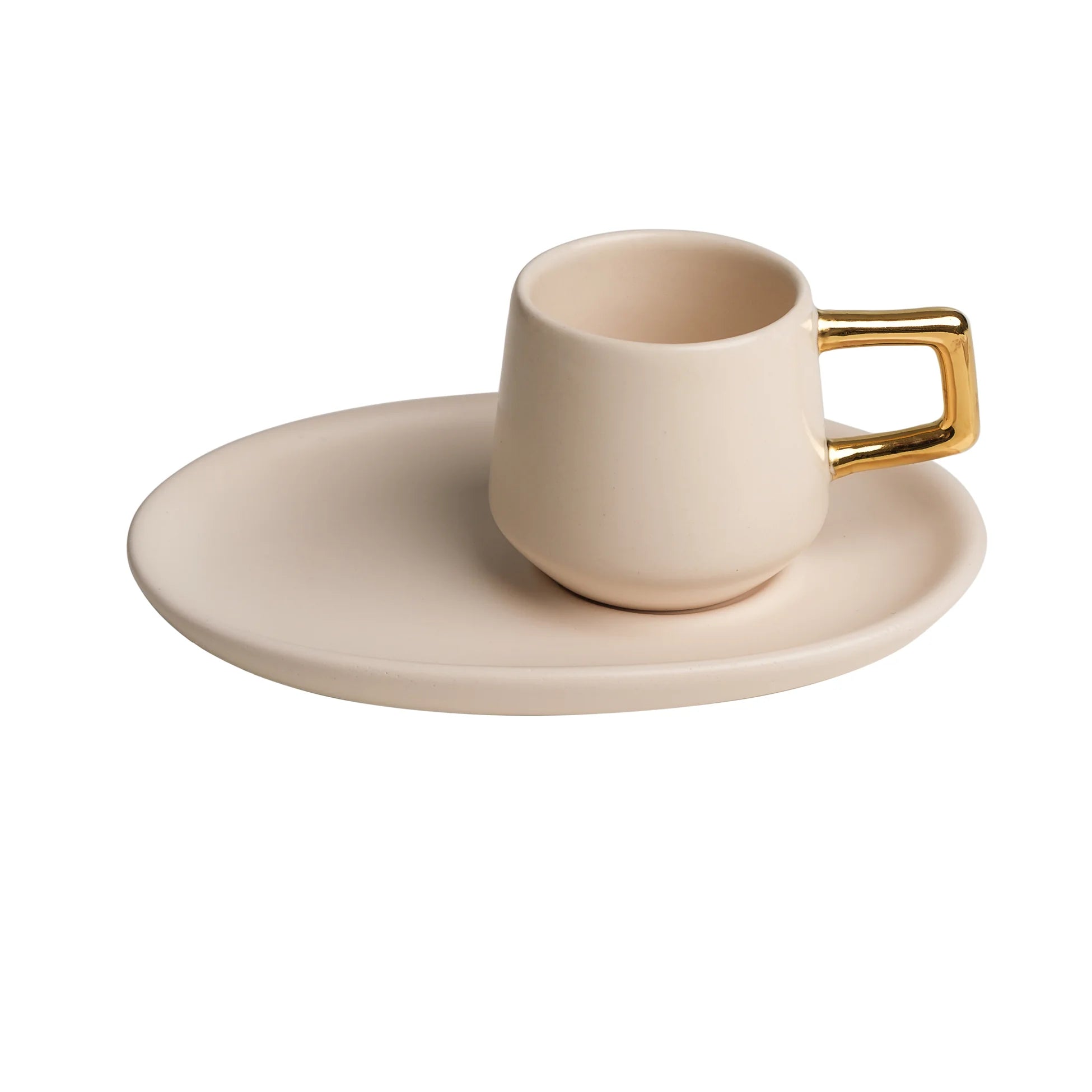 Opia Cup Set, Ecru - Gold