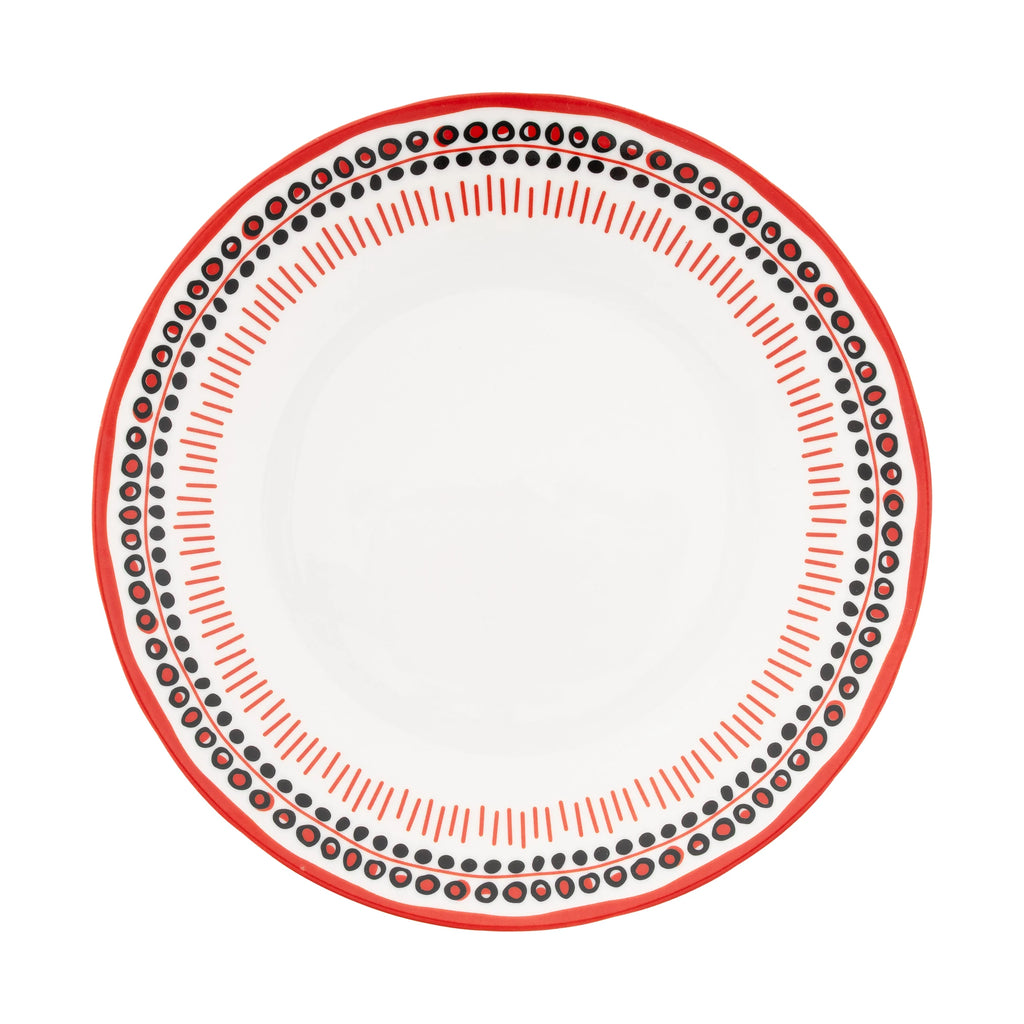 Holiday Collection  Dinner Set, 12pcs Red
