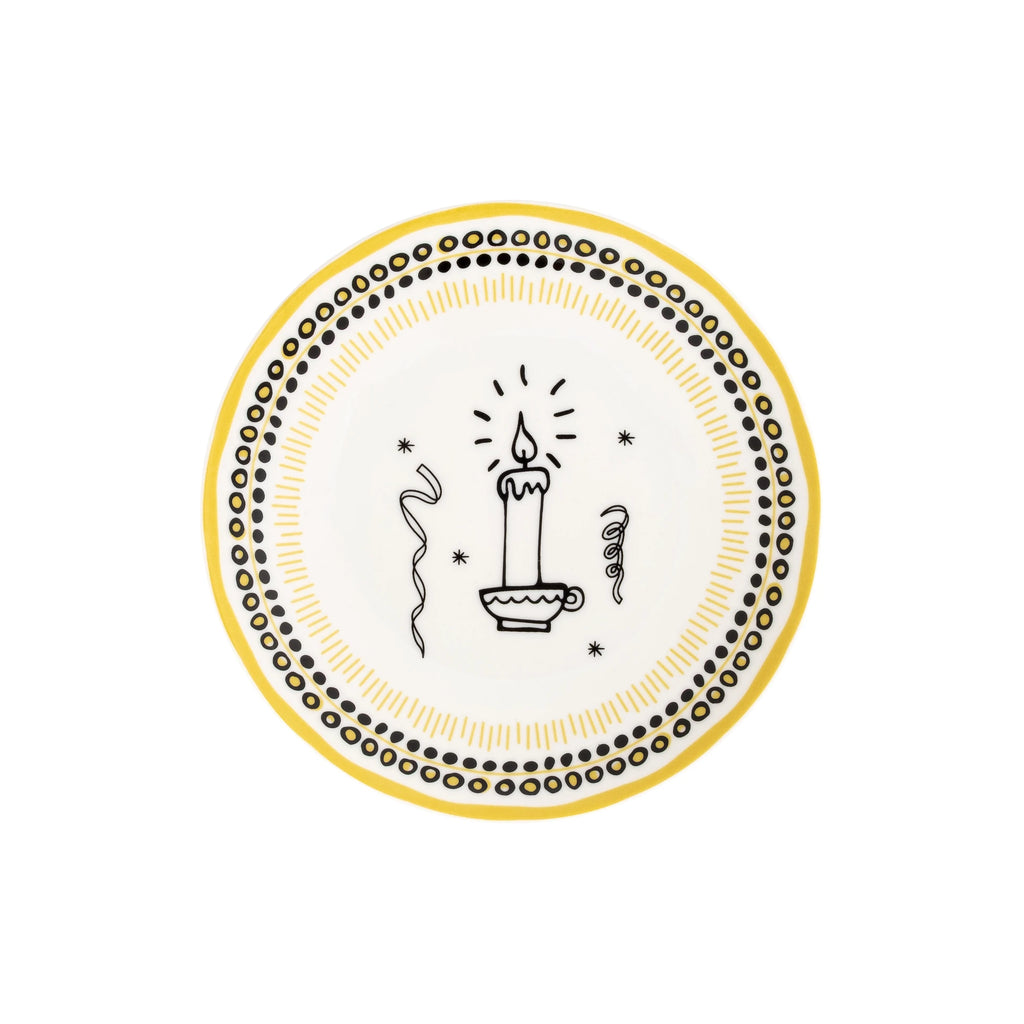 Holiday Collection Porcelain Dessert Plate Set