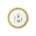 HOLIDAY COLLECTION PORCELAIN DESSERT PLATE ,YELLOW
