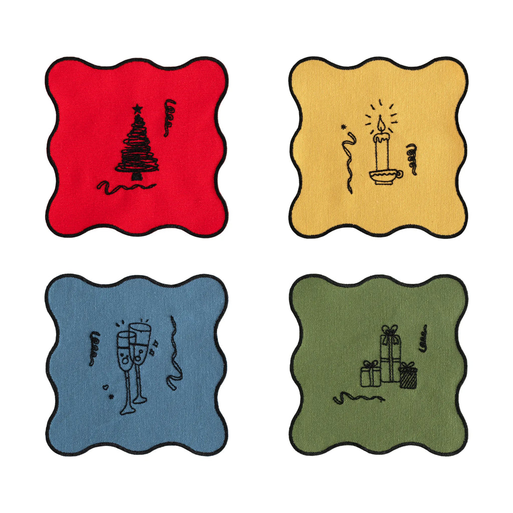 Holiday Collection Coaster Set of 4