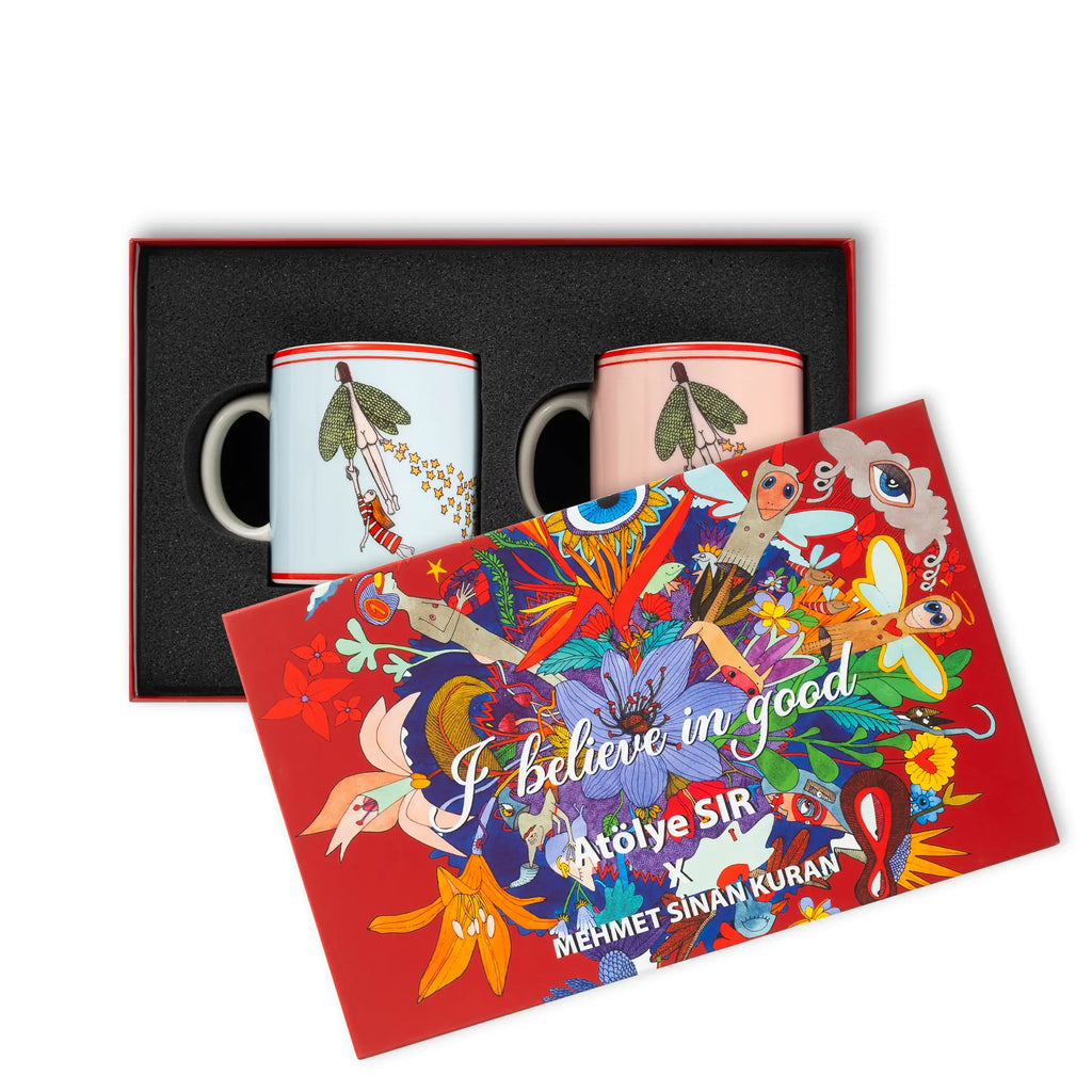I believe in good colectıon starry girl  Mug Set of 2 / Gıft box