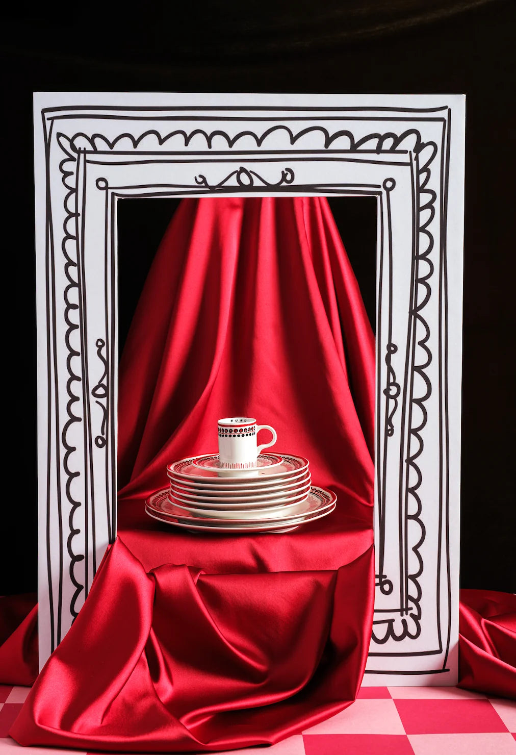 Holiday Collection Porcelain Coffee Cup Set of 2 / Gift Box