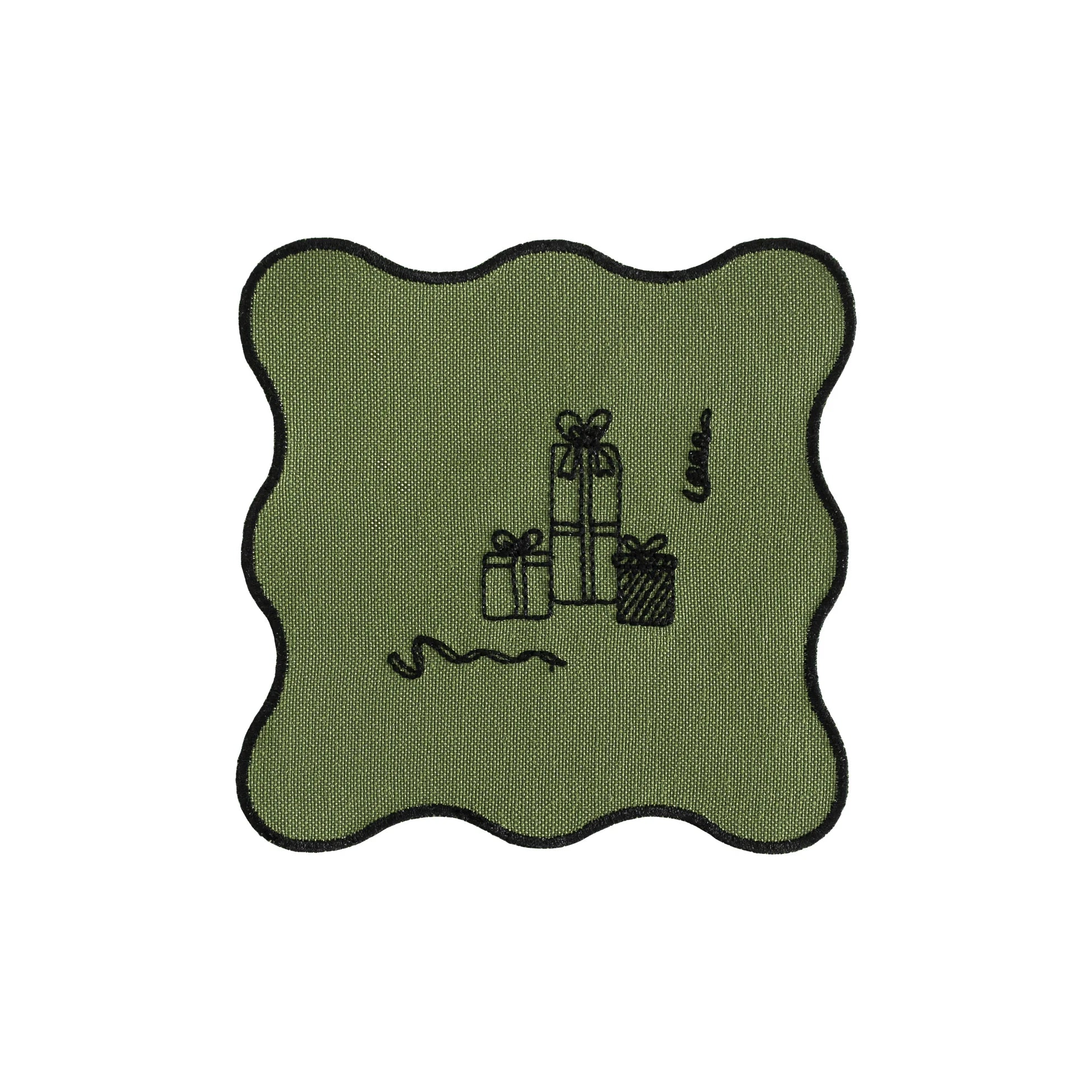 Holiday Collection Coaster Set of 4, Green