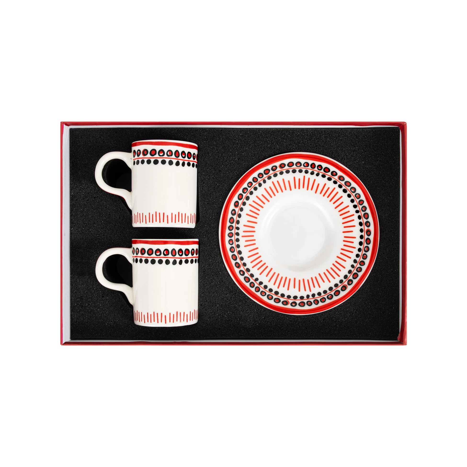 Holiday Collection Porcelain Coffee Cup Set of 2 / Gift Box