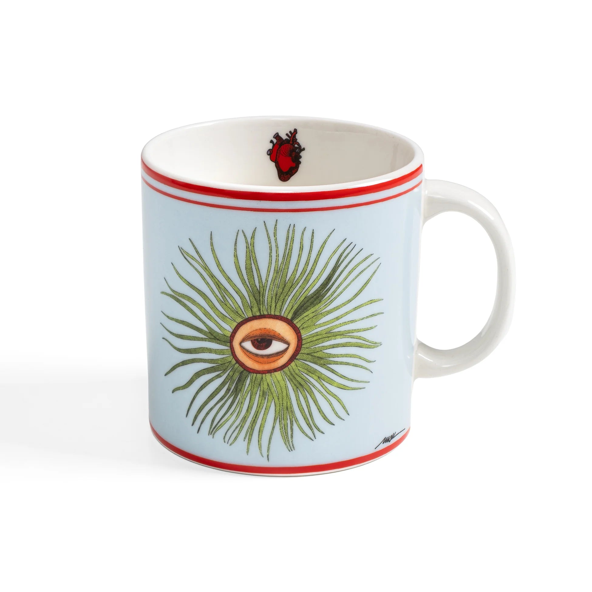 I believe in good collectıon blue Eye Ashtray and Mug Set / Gift Box