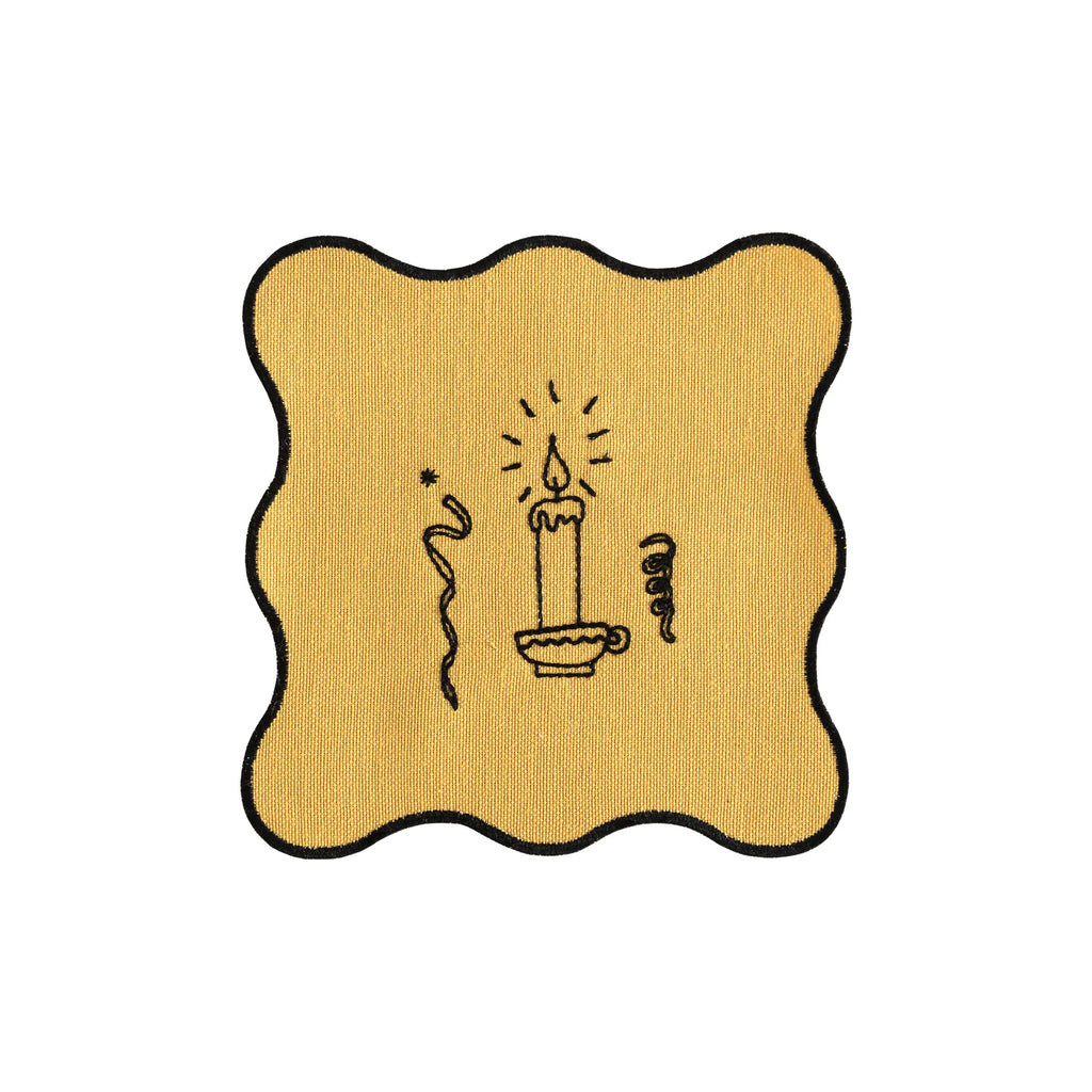 Holiday Collection Coaster Set of 4, Yellow