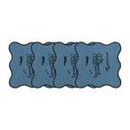 Holiday Collection Coaster Set of 4, Blue