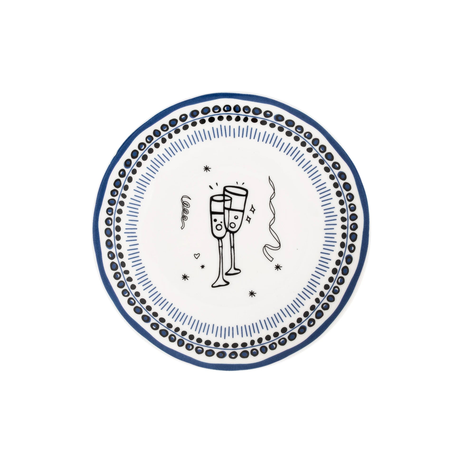 Holiday Collection Porcelain Dessert Plate Set