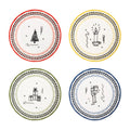 Holiday Collection Porcelain Dessert Plate Set