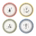 Holiday Collection Porcelain Dessert Plate Set