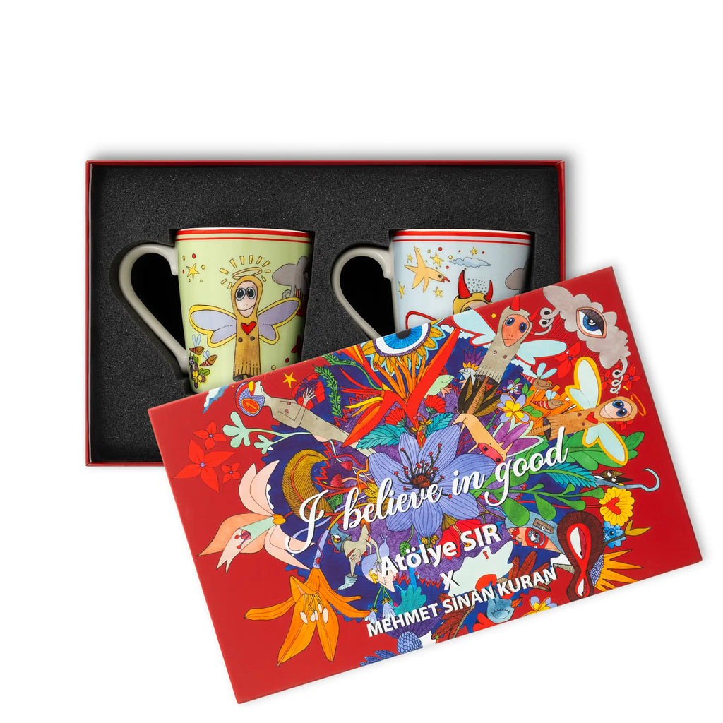 I believe in good collectıon  Heaven or Hell Mug Set of 2 / Gift Box