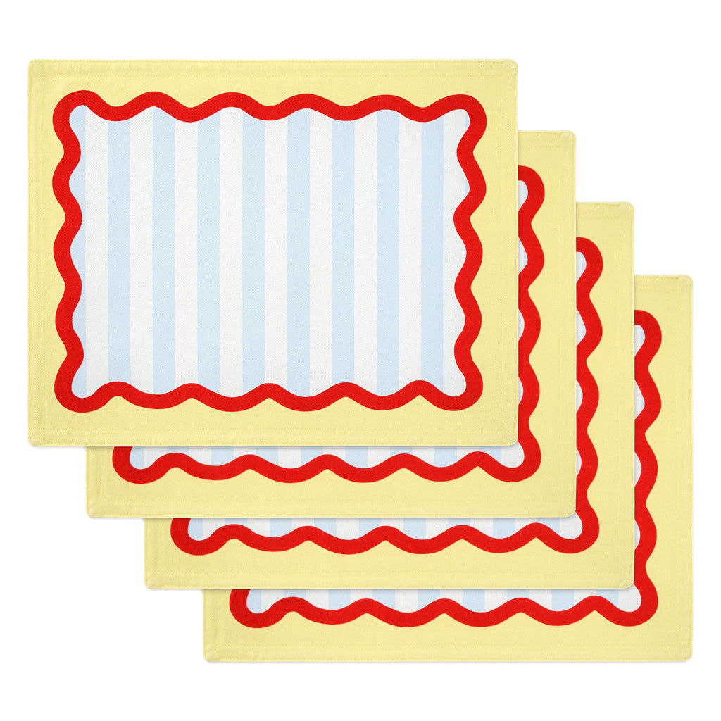 Rainbow Placemat Set of 4, Double-Sided