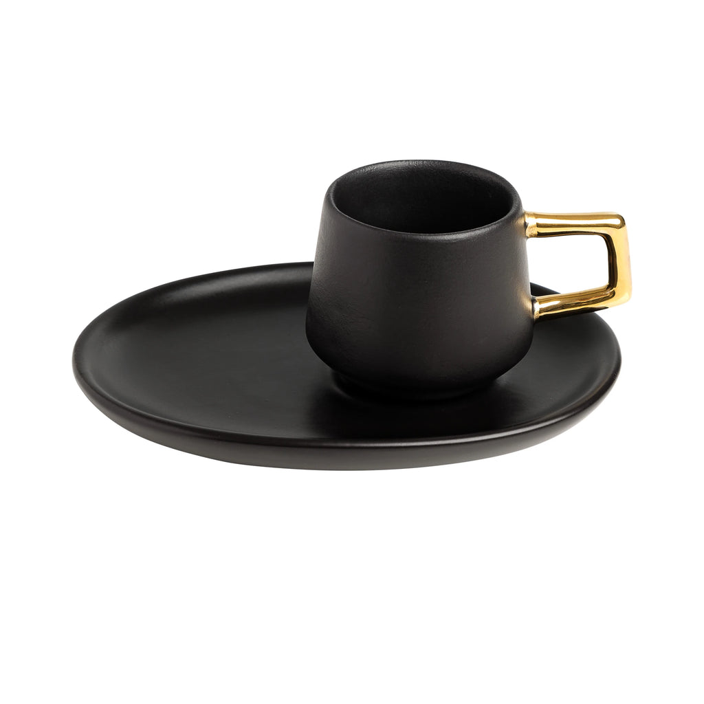Opia Cup Set Black - Gold