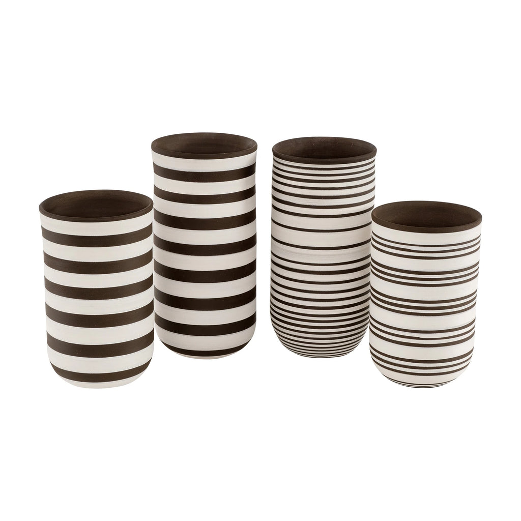 White Striped Vase No. 1