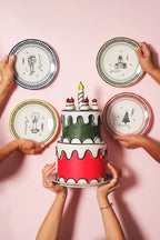 Holiday Collection Porcelain Dessert Plate Set